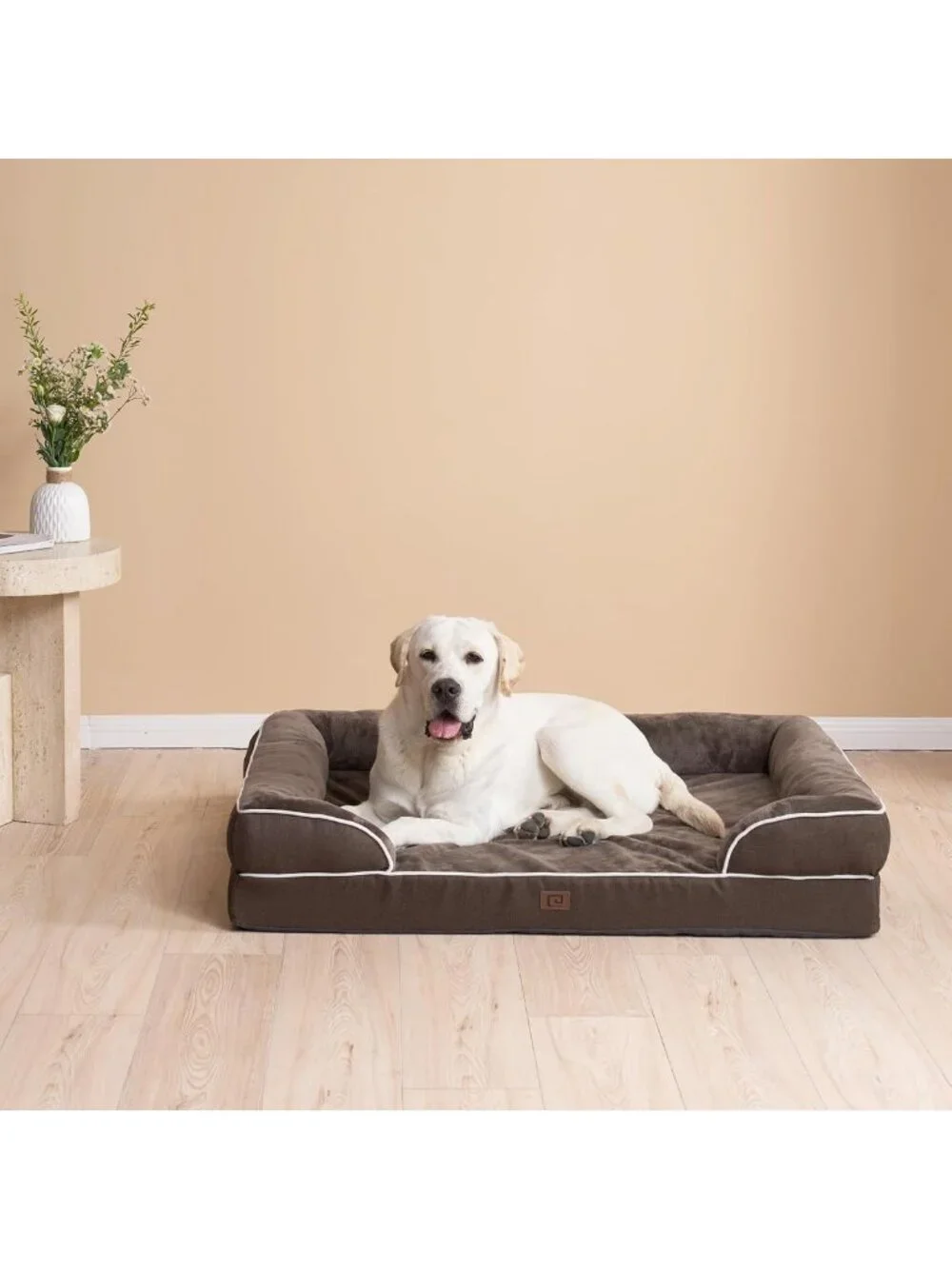 Extra Large Waterproof Memory Foam Dog Bed with Sides, Non-Slip & Washable Cover